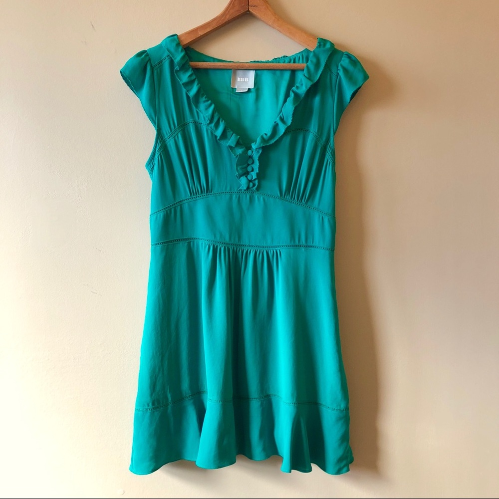 Anthropologie Maeve kelly green cap sleeve dress - Picture 2 of 7
